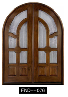 Balançoire ronde rustique brun fini Surface acajou bois dur bois dur extérieur extérieur extérieur double porte