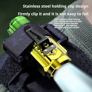 Đèn pin LED siêu sáng 3W di động, sạc lại được, 1000 lumen, mini, năng lượng mặt trời, sử dụng pin AA, ba đèn, hút từ tính, chống nước IP67, sạc USB, dùng ngoài trời - Product Image 2