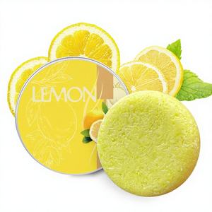 Savon Shampoing au Citron Fait Main Anti-Pelliculaire Rafraîchissant Nettoyant pour le Cuir Chevelu Nourrissant Soins des Cheveux Ingrédients Biologiques Sans Huile de Silicone - Product Image 1