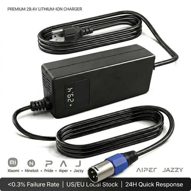 Spot Goods YZPOWER High Quality 29.4V 4A 7S 24V Lithium Battery Charger Electric Scooters with OTP OVP Protection First Choice