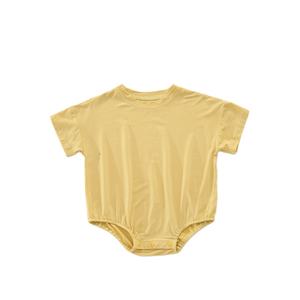 Modal Romper Musim Panas Lembut Bayi Multiwarna Polos Kosong T Shirt Gelembung Romper Nyaman Romper Pakaian Bayi - Product Image 3