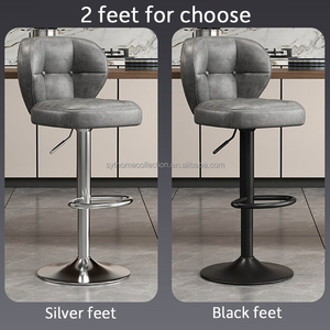 Tabourets <span class=keywords><strong>de</strong></span> <span class=keywords><strong>bar</strong></span> pivotants commerciaux en gros, repose-pieds, chaises <span class=keywords><strong>de</strong></span> <span class=keywords><strong>bar</strong></span> modernes en métal avec dossiers souples, mobilier <span class=keywords><strong>de</strong></span> <span class=keywords><strong>bar</strong></span> - Product Image 3
