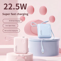 Dernier modèle de batterie externe 20000mAh avec écran LED, chargeur portable 22.5W Type C rapide pour iPhone