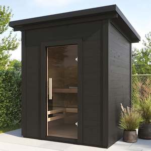 Cabine de sauna en <span class=keywords><strong>bois</strong></span> avec sauna <span class=keywords><strong>extérieur</strong></span> en <span class=keywords><strong>bois</strong></span> d'hemlock, <span class=keywords><strong>hammam</strong></span> à vapeur, sauna traditionnel pour 2 personnes - Product Image 6