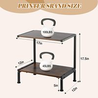 Rak Printer Logam Minimalis Dua Tingkat, Modern, Multifungsi, Tahan Lama, Kapasitas Besar, untuk Ruang Tamu yang Dapat Disesuaikan