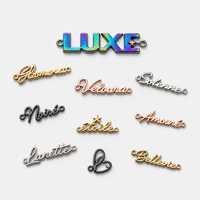 Étiquette métallique personnalisée, plaque logo en métal, petite série, faible MOQ, commande d'échantillon pour vêtements, chaussures, sacs à main, parfums, machine à étiquettes