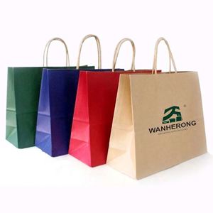 Bolsa de Papel Kraft Marrón con Logotipo Personalizado, Bolsa de Papel para Entrega de Alimentos, Bolsa de Regalo con Asa - Product Image 6