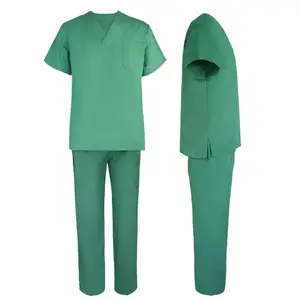 Clearance Suit Clinic Solid Nursing Medical Uniforms Scrubs 100% Cotton Hospital Uniform