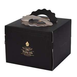 Großhandel Luxuriöse 6 <span class=keywords><strong>8</strong></span> 10 12 Zoll Weiße Hochzeitstortenbox mit Griff Individuell Bedruckte Lebensmittelechte Geburtstags-Papiertortenboxen - Product Image 4