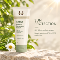 Crème solaire minérale végane LANCE Private Label SPF50 PA+++ pour le sport, protège contre les dommages UVA UVB, convient à tous les types de peau