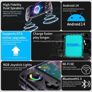 Consola de Juegos Retro Portátil Yuou, Pantalla a Color HD de 5.5 Pulgadas, Wi-Fi, 27 Idiomas, Memoria de 8 GB, Batería de 1500 mAh, Regalo para Niños - Product Image 3