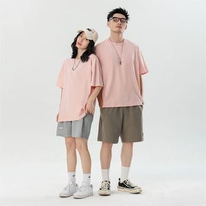 Heavyweight 100% Cotton Short-Sleeve Shirt Men's Women's Crew Neck <b>Brushed</b> Cotton T-shirt Customised - Product Image 4