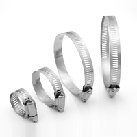 Collier de serrage en acier inoxydable 304, type américain, semi-acier, à vis croisée, diamètre intérieur max. 12 mm, système métrique