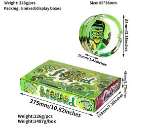 Cenicero de cristal redondo de 85mm con logotipo personalizado de lujo de bolsillo sin humo, superventas al por mayor, 6 unids/caja, 2025 - Product Image 3