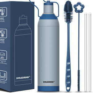 Bouteille d'eau isotherme SMILEDRINK 24h avec infuseur à thé amovible, flasque isotherme chaude 12h, coffret cadeau pour les voyages et le bureau - Product Image 1