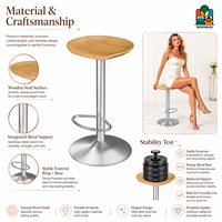 Tabouret de bar contemporain en fer chromé poli noir, avec siège rembourré, pied en U et base évasée, 65 cm