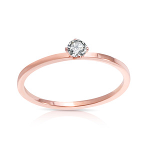 Simple <b>Diamond</b> <b>Ring</b> 1mm Stainless Steel Three Color Prong Setting For Women Gift Jewelry - Product Image 2