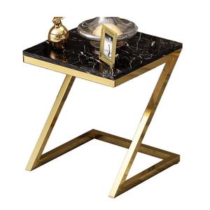 Mesa auxiliar de mármol creativa, lujosa y de alta gama/mesa auxiliar para sofá de sala de estar/mesa auxiliar pequeña moderna y sencilla para dormitorio - Product Image 5