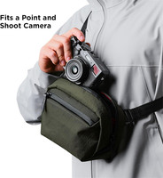 Sac à bandoulière pour homme en polyester imperméable avec fermeture éclair tendance pour téléphone, équipement de voyage, étui pour appareil photo, pochette technique