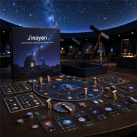 Jeu de société personnalisé sur le thème de l'Observatoire Spatial, pièces en carton et en bois, boîte rigide, matériaux recyclés - Jeu de stratégie astronomique pour les établissements d'enseignement des sciences et de technologie (STEM)
