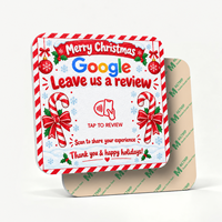 Carte NFC à thème de Noël, carte de visite Google Review en PVC RFID NTAG213 215 216 pour restaurant, café, bar, carte cadeau de vacances
