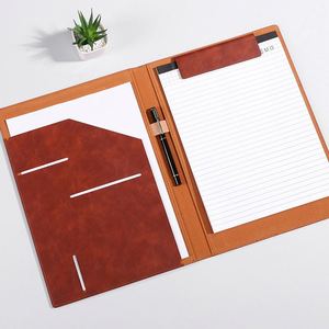 <b>A4</b> Writing Clipboard Office Business PU Leather <b>File</b> Folder with Card Slot Multi-Functional Conference Portfolio - Product Image 5