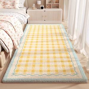 Tapete de Imitação de Cashmere - Tapete Estético para Canto de Cama, Resistente ao Desgaste, Antiderrapante, Fácil de Limpar, Tapete para Sofá de Sala de Estar, Personalizável - Product Image 1