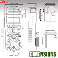 Controlador Colgante CNC Inalámbrico con Pantalla LCD Mach3, Volante Electrónico, Monitor de Velocidad del Husillo y de Avance, Generador de Pulsos Manual