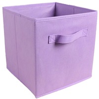 Boîte de rangement OEM couleur bonbon Chine vente en gros empilable pliable jouet pliable enfant tissu non tissé cube panier poubelle