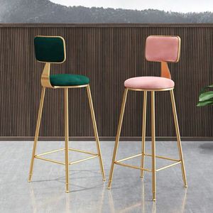 Modern Home Minimalist Velvet Bar Counter <b>Stool</b> Customizable Factory Gold Metal <b>Vintage</b> Design for Cafe Restaurant Furniture Ita - Product Image 2