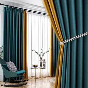 Wholesale High Quality Curtain Custom Luxury Soft Blackout Window Curtains for the Living Room and Bedroom