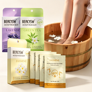 Kit de pédicure professionnel en 4 étapes pour salons de manucure et spas de pieds - Éliminateur de callosités et réparation des talons fendillés - Commande en gros disponible pour les salons - Product Image 1