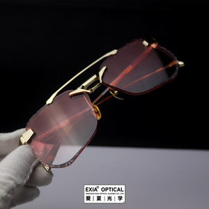 Lunettes de soleil EXIA KD5NY15ACUT9 Lunettes sans monture Monture en acétate de titane pur de qualité supérieure avec lentille de soleil rouge dégradé en nylon UV400 - Product Image 2