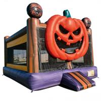 Château gonflable pour enfants sur le thème de la citrouille d'Halloween, marque DST, design effrayant, matériau PVC, respectueux de l'environnement, 4x4x4m, qualité commerciale