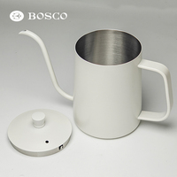 Carafe à café à bec de cygne en acier inoxydable 350 ml, design moderne BOSCO, écologique et faite à la main