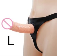 Dildo realista hueco con correa, juguete sexual para hombres y mujeres, dildo flexible