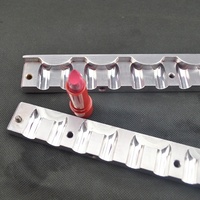 Molde de aluminio para lápiz labial, personalizado, mecanizado por CNC, con forma ondulada y diseño distintivo de borde curvo tipo pico de pájaro
