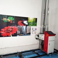 Imprimante murale Maxwave grand format haute résolution Zeepscape à double tête DX7 pour impression sur rail mural