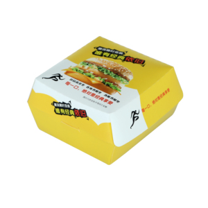 eco friendly takeway reusable hamburger cardboard box good food container box hamburger shape bento lunch box