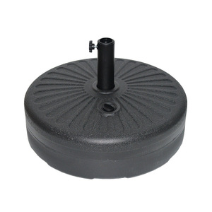 Base de sombrilla para patios envejecidos redondos resistentes para exteriores Base de sombrilla con poste de acero - Product Image 1