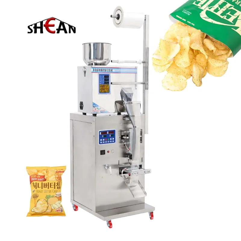 Factory Price Puff Food Crisp Banana Plantain Chips Snack Potato Chips Automatic Pouch Packing Machine