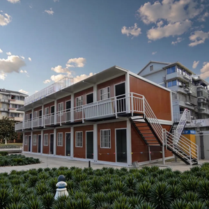 Contenedor plegable desmontable de construcción rápida Casa-Paquete plano al aire libre Panel sándwich de metal plegable Edificio de oficinas Escuela Hotel - Product Image 1