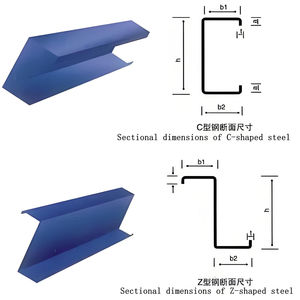 Stahl konstruktion dächer Verwenden Sie eine C/Z-Pfetten walzform maschine - Product Image 2