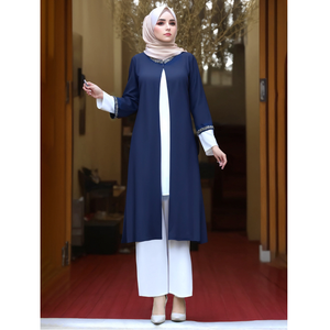 Sudeste de <span class=keywords><strong>Asia</strong></span> Oriente Medio árabe Dubai turco Islam mujeres elegante vestido modesto Hijab mujer musulmana Abaya bata abierta Abayas - Product Image 1