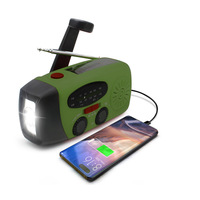 <strong>Best</strong>-<strong>selling</strong> Outdoor Emergency Portable Solar-powered <strong>Hand</strong>-<strong>crank</strong> USB Charging LED Multi-function Multi-band <strong>Radio</strong> 5W Output