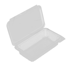 Disposable Square Clamshell PET Fruit Salad Food Packing Container Clear Plastic Packaging Box Custom Size Accepted Embossing