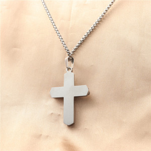 Stainless Steel <b>Cross</b> Pendant Men's Necklace Geometric Design Gift Jewelry 12065 - Product Image 2