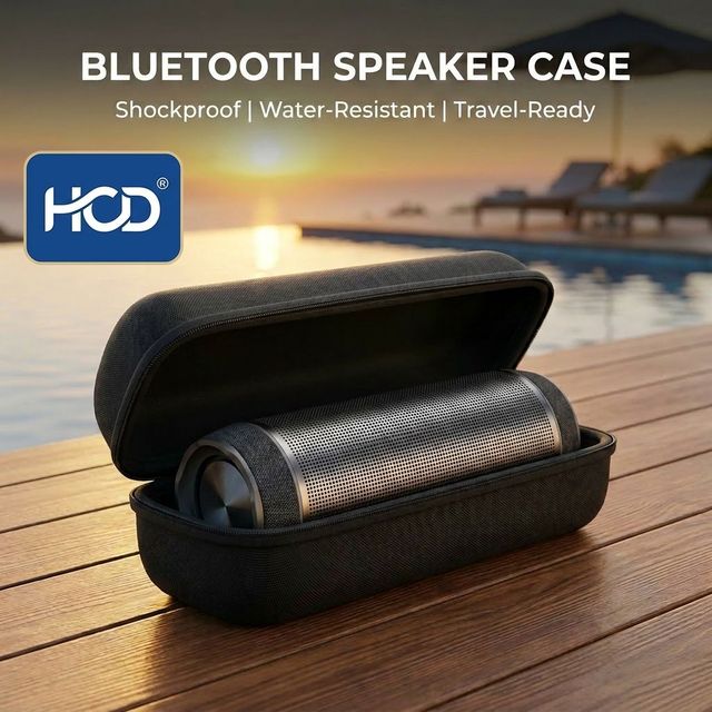 Hard EVA Custom Emergency Car Power Bank Shockproof Case Zipper Closure 2-3 Compartments Black Color Customizable Case
