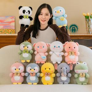 Juguetes de peluche de animales de 8 pulgadas de alta calidad, vaca esponjosa, oso, conejo, Rana, cerdo, Panda, máquina de muñecas rellenas con algodón PP - Product Image 3