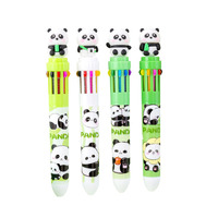 Grensoverschrijdende Creatieve Schattige Panda Tienkleurige Balpen Student Briefpapier Prijzen Geschenken Einde Van De Termijn Oh Kerst